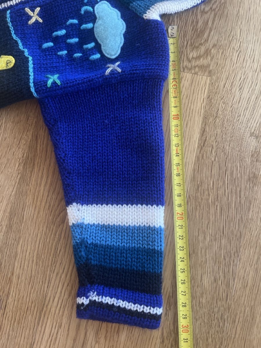 Giacche & Cappotti: Kinder Strickjacke mit Kapuze blau ca. gr.76 – Usato da Luterbach venduto da vatab 2