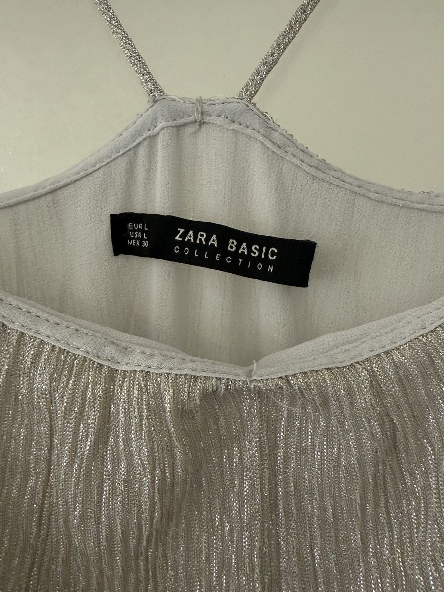 Zara Vestiti: Zara Kleid, Grösse L, Silber – Nuovo (secondo la descrizione) da Basel venduto da zukk_ 4