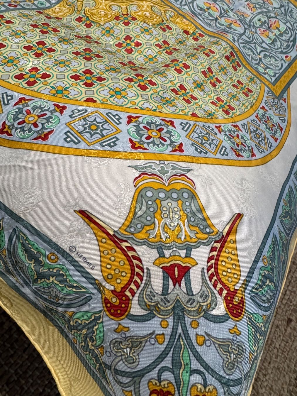Hermès Foulard & Sciarpe: HERMES TUCH SEIDE 90, CIEL – Usato da Schwyz venduto da bofb 6