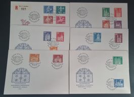 1960 : Serie Nr. 355 - 372 auf FDC