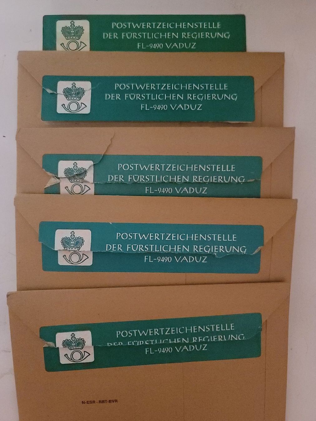 Tutti i francobolli: 5 Pack, Briefe Postwertzeichenstelle Vaduz, Liechtenstein – Nuovo (secondo la descrizione) da Zollikerberg venduto da Nice_Name 2