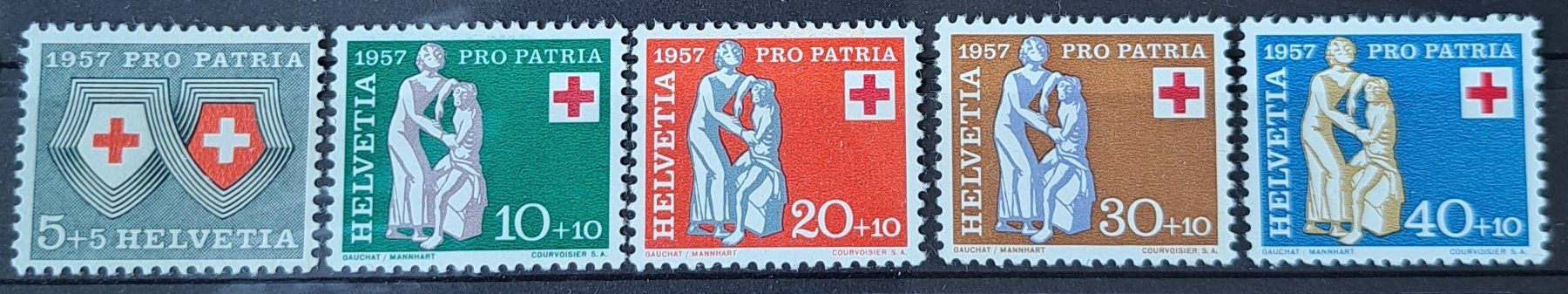 Tutti i francobolli: CH PP Satz - Série 1957 ** – Usato da Biel/Bienne venduto da ESOXMAN