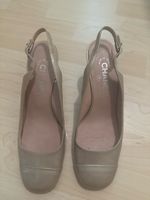 Chanel Slingpumps beige/gold Grösse 40 C guter Zustand