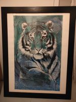 Gerahmtes Tigerbild, tolles Design