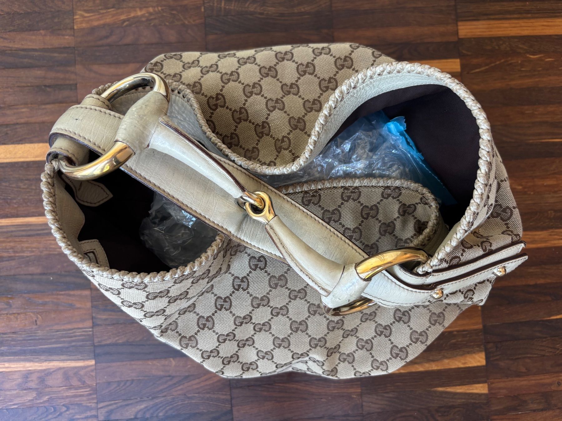 Gucci Taschen für Damen: GUCCI Hobotasche Canvas , Leder hellbeige – Gebraucht aus Herrliberg von mayfi 7