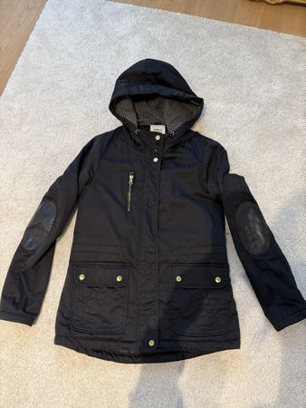 Only Übergangsjacke mit Kapuze, Grösse S, Schwarz