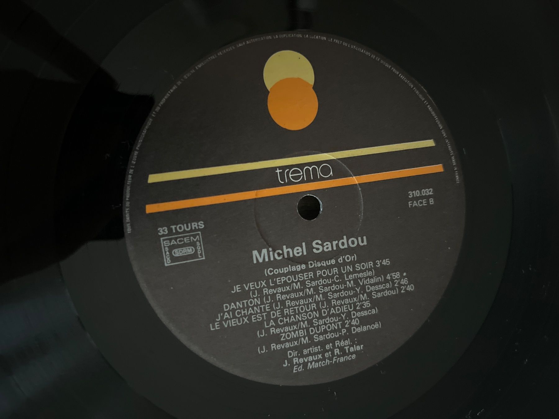 Dischi in vinile: A192/Michel Sardou - Disque d'or – Usato da Frutigen venduto da Philippe_jsp 2