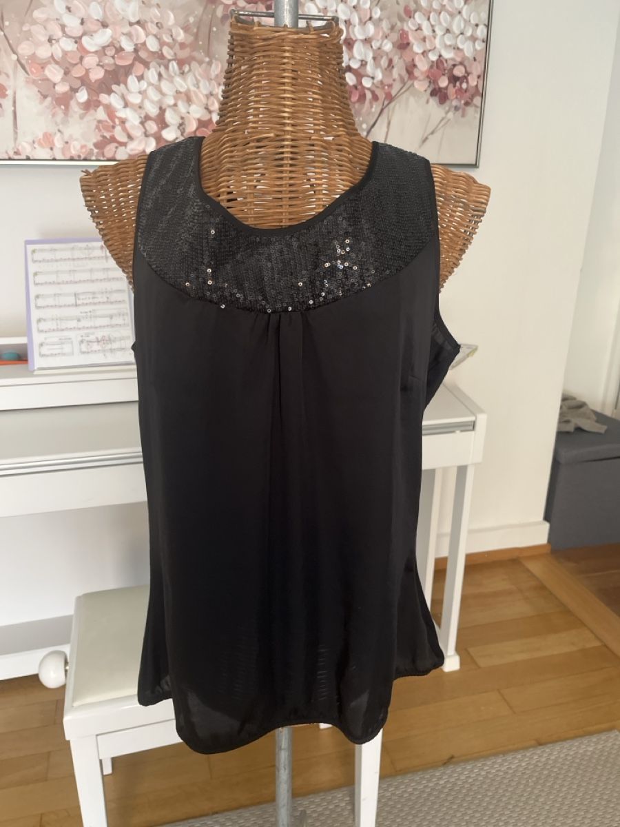 Comma Tops: Top mit Pailletten, Modal, comma, 40 – Gebraucht aus Solothurn von Bobesch08