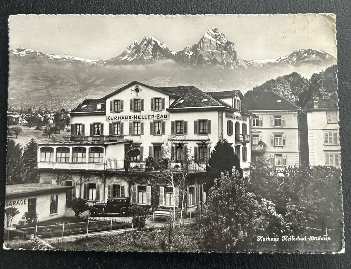 Cartoline postali: Brunnen Kurhaus Hellerbad – Usato da Horw venduto da Tellbub