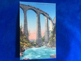 Albula-Bahn Landwasser-Viadukt Postkarte, ungelaufen