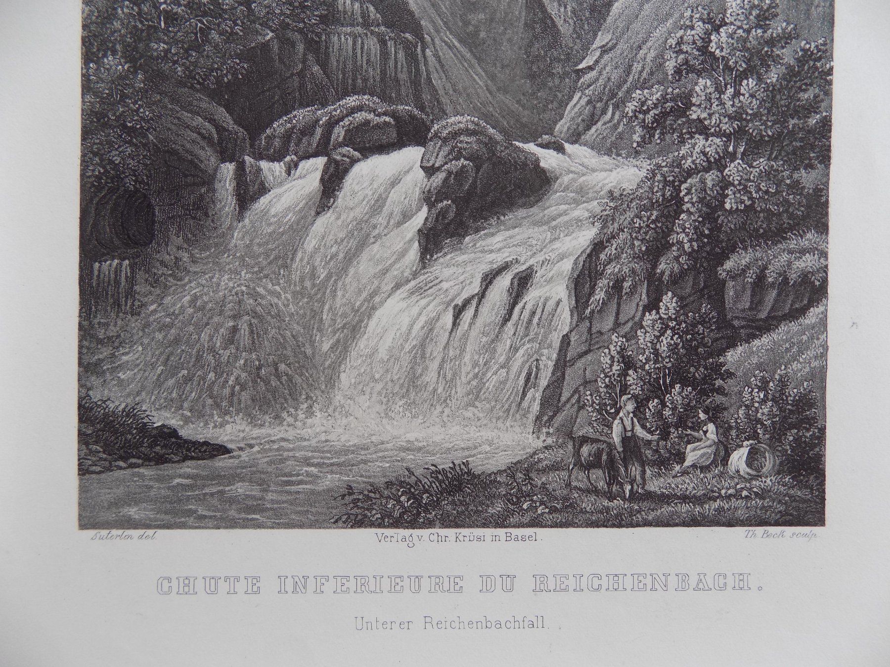 Gravures: Unterer Reichenbachfall Schattenhalb – D'occasion à Risch par Rischli15 1