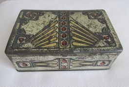 alte Blech-/Reklamedose von MERKUR (Glückskäfer), Jugendstil