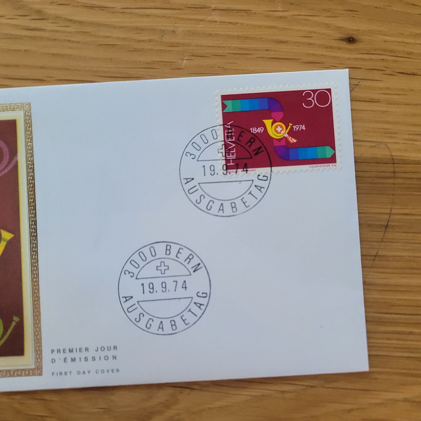 Alle Briefmarken: FDC mit Seidenbild 1974 Bern – Gebraucht aus Biel/Bienne von Destockweb 1