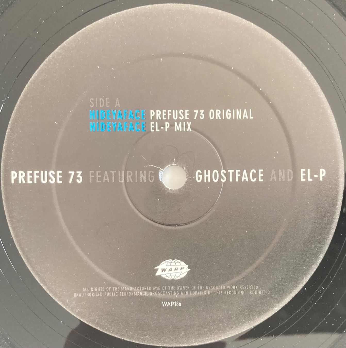 Dischi in vinile: PREFUSE 73 FEATURING GHOSTFACE AND EI-P - HIDEYAFACE – Usato da Poliez-Pittet venduto da Newtown-Records 2