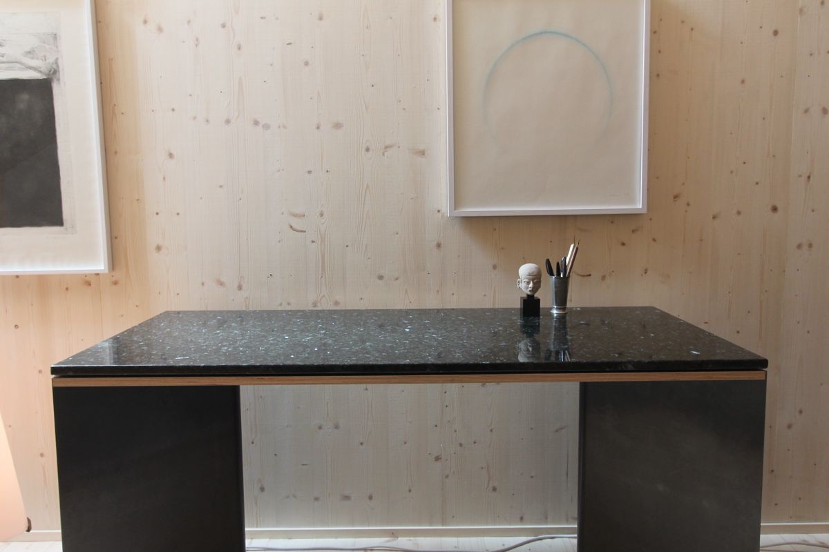 Pietre & tegole: Steinplatte Syenit Larvikit Labrador Emerald Pearl – Nuovo (secondo la descrizione) da Bern venduto da ELETTOBERN