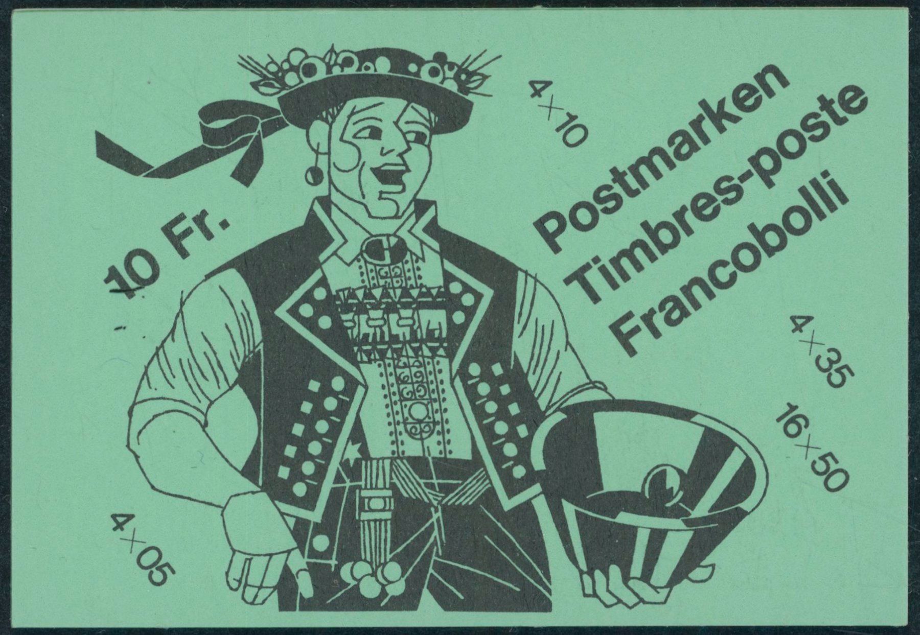Tutti i francobolli: 1985 - Markenheftchen - Volksbräuche - hellbläulichgrün – Nuovo (secondo la descrizione) da Schindellegi venduto da leecollect