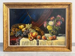 93.5x67.5/H. Blauel1939/Ölgemälde Früchtestillleben Rahmen