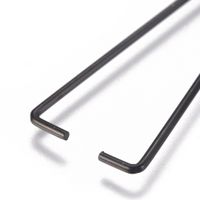 3 Klemmbügel Edelstahl schwarz 42x17x1.2 mm