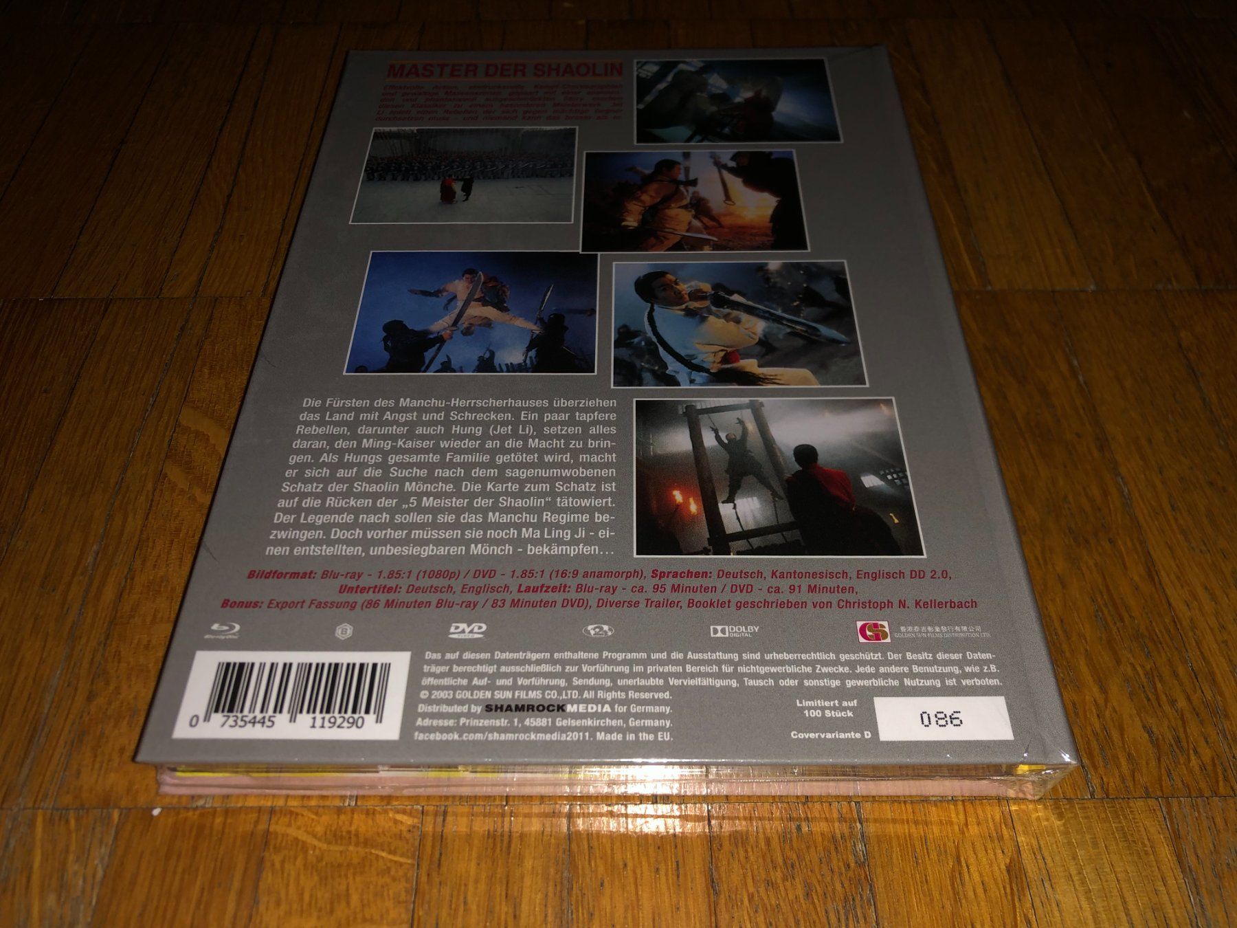 Tutti i DVDs: Master der Shaolin - MEDIABOOK - D - UNCUT – Nuovo e nell'imballaggio originale da Basel venduto da havsok 1