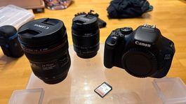 Canon EOS 600D + 2 Objektive (inkl. Profi-L-Linse) 32GB SD