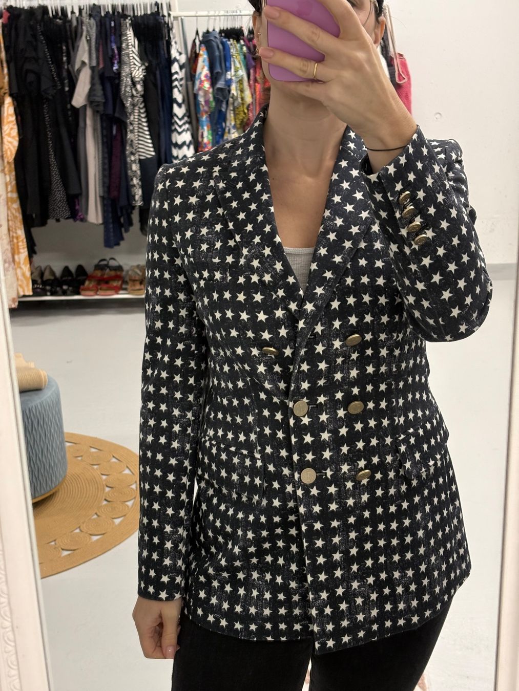 Max Mara Jacken: Max Mara Blazer mit Sternenmuster Gr. 40 schwarz Knöpfe – Neu (gemäss Beschreibung) aus Regensdorf von secondchancefashion
