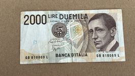 ITALIEN , BANCA D´ITALIA 2000 LIRE ( DUEMILA )  1990
