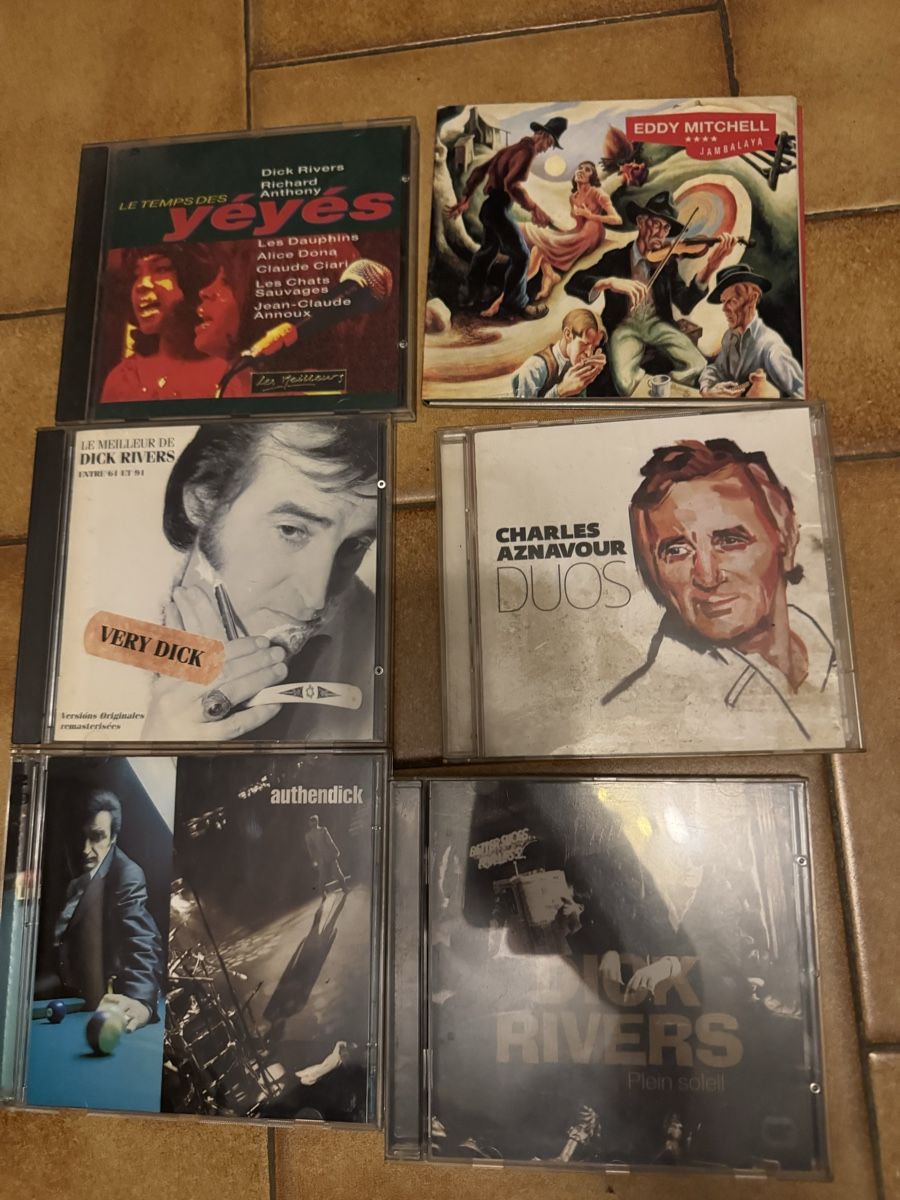 CD: Lot de 6 CD Eddy Mitchell Dick Rivers caisse 5 – Usato da Veyrier venduto da kimedovapa