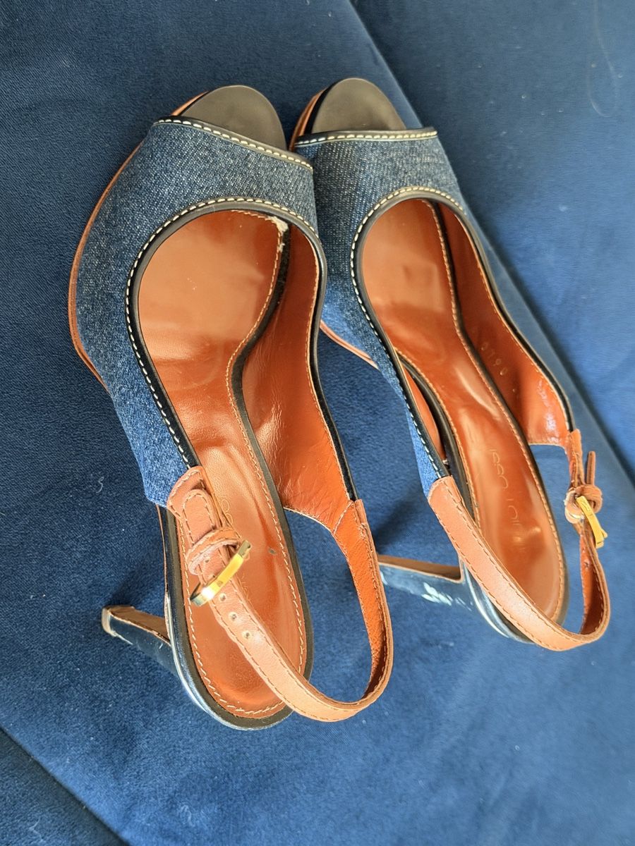 Sergio Rossi Chaussures femmes: Sergio Rossi Sandalen - Denim Leder – D'occasion à Zürich par Gadgets2020 2