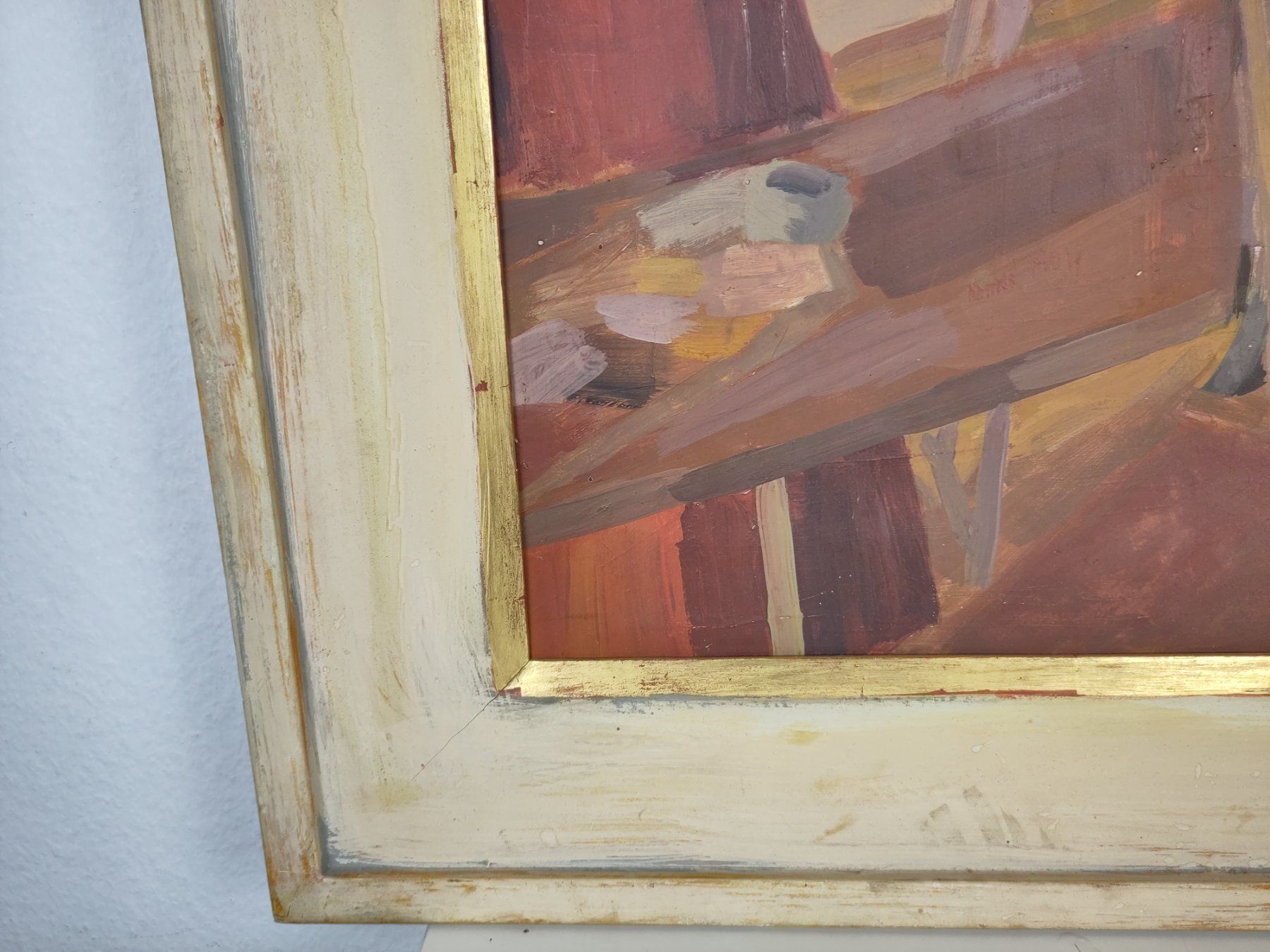 Dipinti: ANNI FREY Interieur mit zwei Figuren Ölbild – Usato da Zug venduto da RepTCG 4