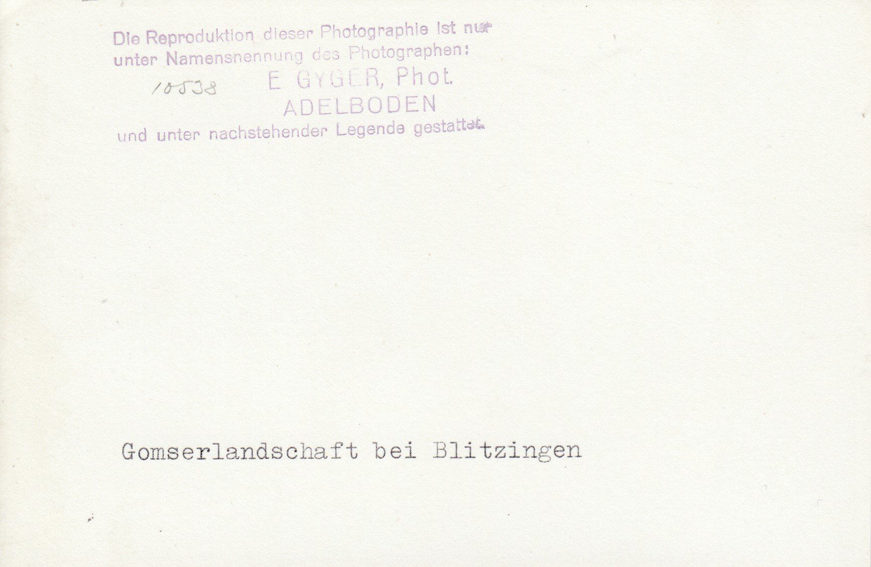 Cartoline postali: Blitzingen   VS  im Goms  (Gommerlandschaft) – Usato da Brig venduto da Valcards54 1