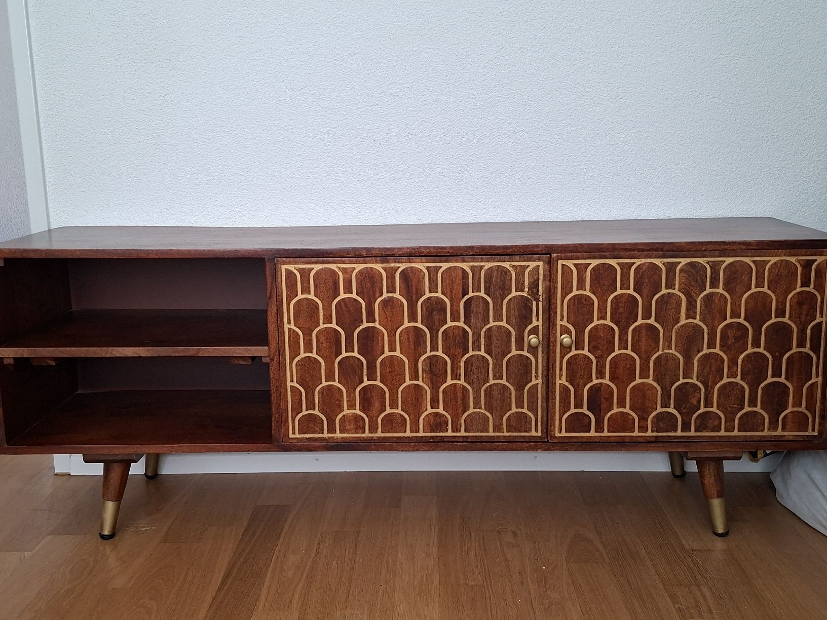 Cassettiere: Kare Design Lowboard Holz mit Muster  – Usato da Emmenbrücke venduto da inVinoVeritas88 5