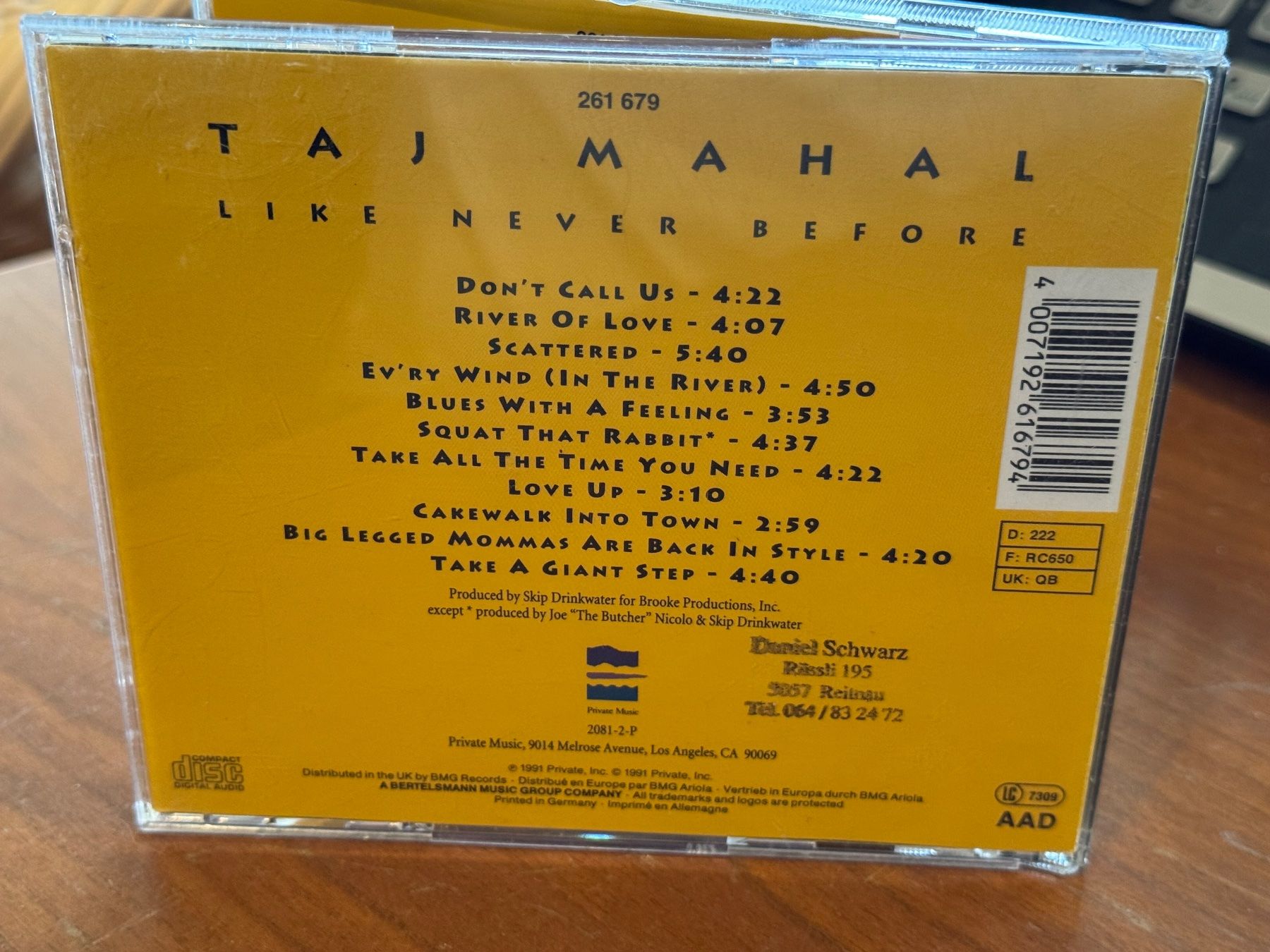 CD: Taj Mahal - Like Never Before - HG42C – Nuovo (secondo la descrizione) da Küsnacht ZH venduto da swisssales.net 1