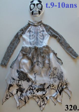 Costume squelette / Skelett t. 9 - 10 ans