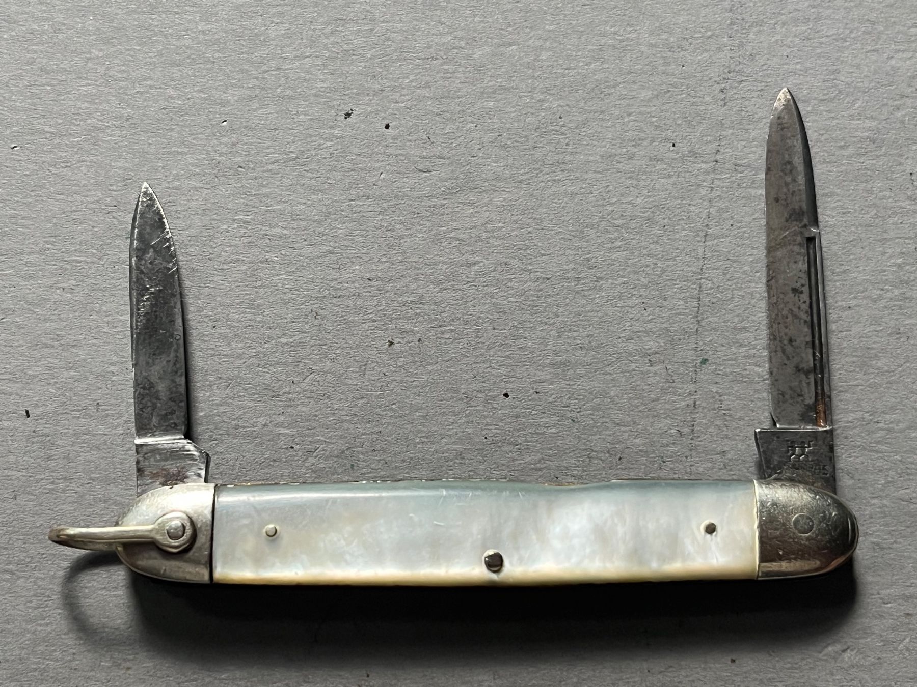 Solingen Coltelli tascabile: Antikes Sackmesser J. A. Henckels 72 mm - Perlmutt – Usato da Zürich venduto da FV.vintage