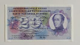 20 Franken 1971, top Zustand, Banknote Schweiz (WA3)