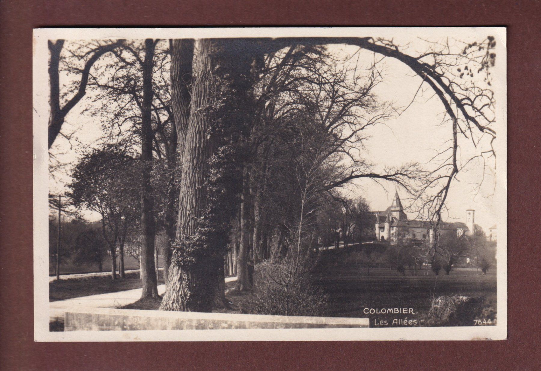 Ansichtskarten: COLOMBIER - Les Allées - 1929 – Gebraucht aus Pully von nicecards-shop