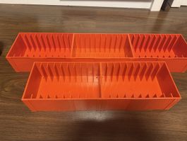Plaston Kassettenhalter 10er orange 5 Stück guter Zustand