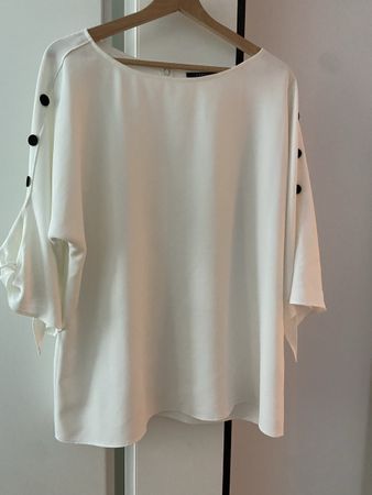 Esprit Bluse, Grösse XL, weiss mit Details - Top Zustand! 