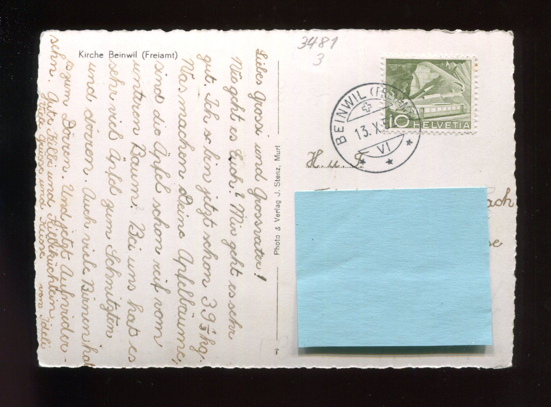 Cartoline postali: Beinwil, Freiamt, Pfarr- und Wallfahrtskirche St. Burkard – Usato da Aarau venduto da Elmaar41 1