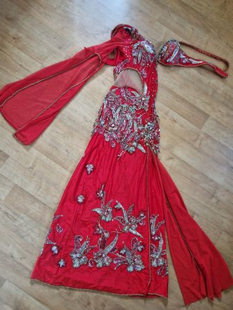 Rotes orientalisches Tanzkleid, Grösse 38 Unikat!
