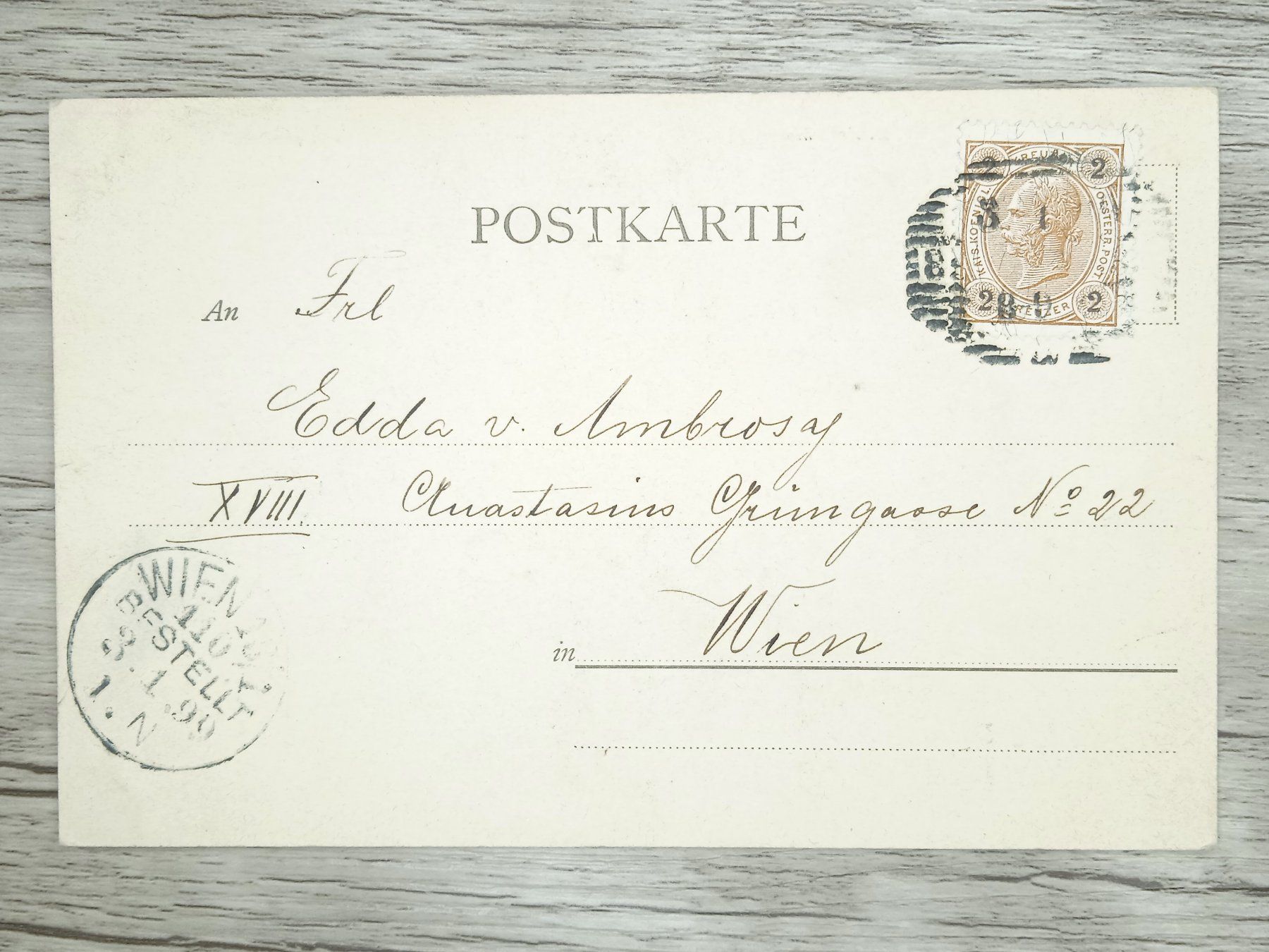 Tutti i francobolli: TR70 Carte Postale + Timbre Autriche 1899 – Usato da Cousset venduto da Patrick_Collections