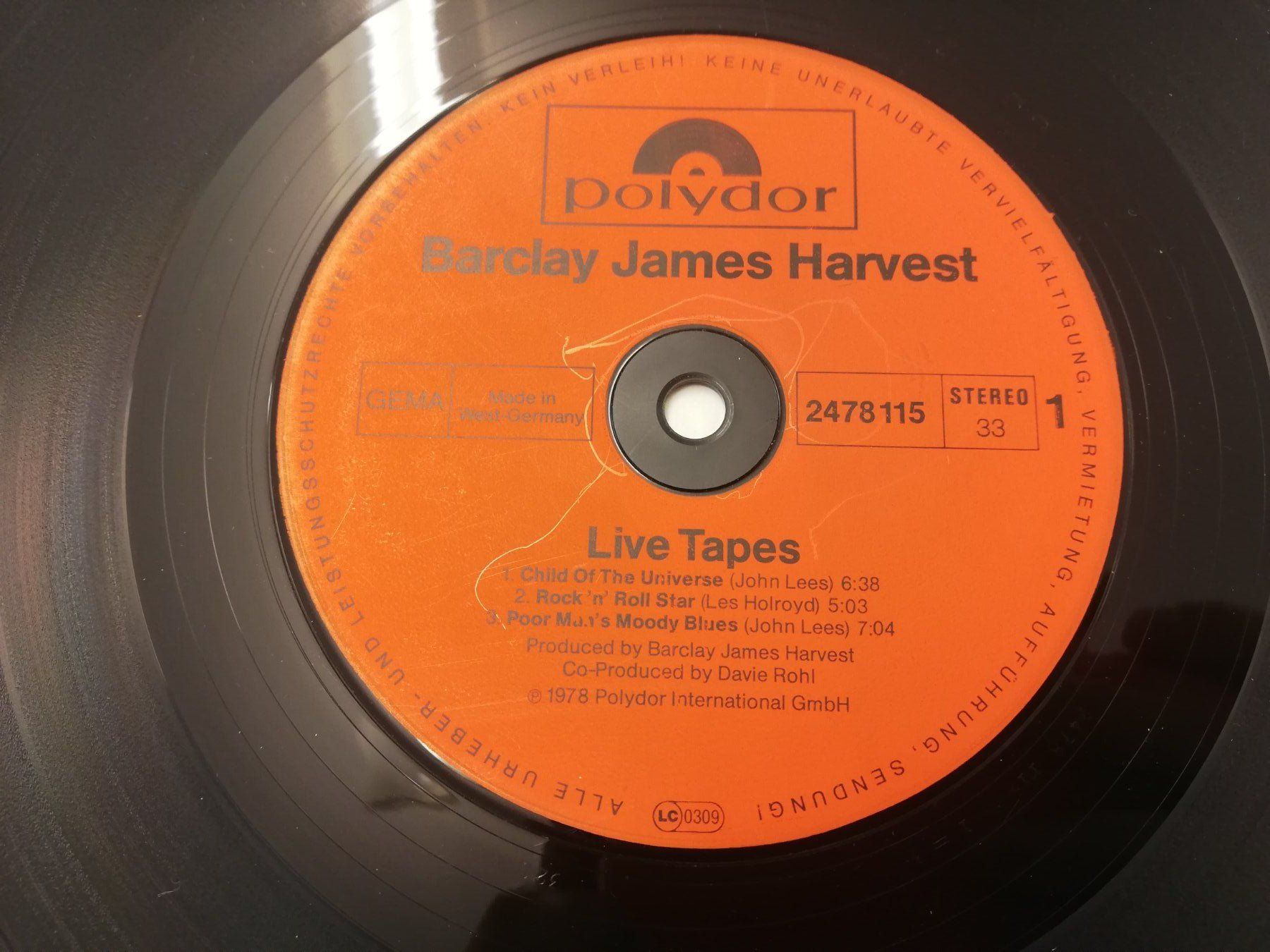 Dischi in vinile: BARCLAY JAMES HARVEST - LIVE TAPES – Usato da Bern venduto da Vinylsound.ch 4