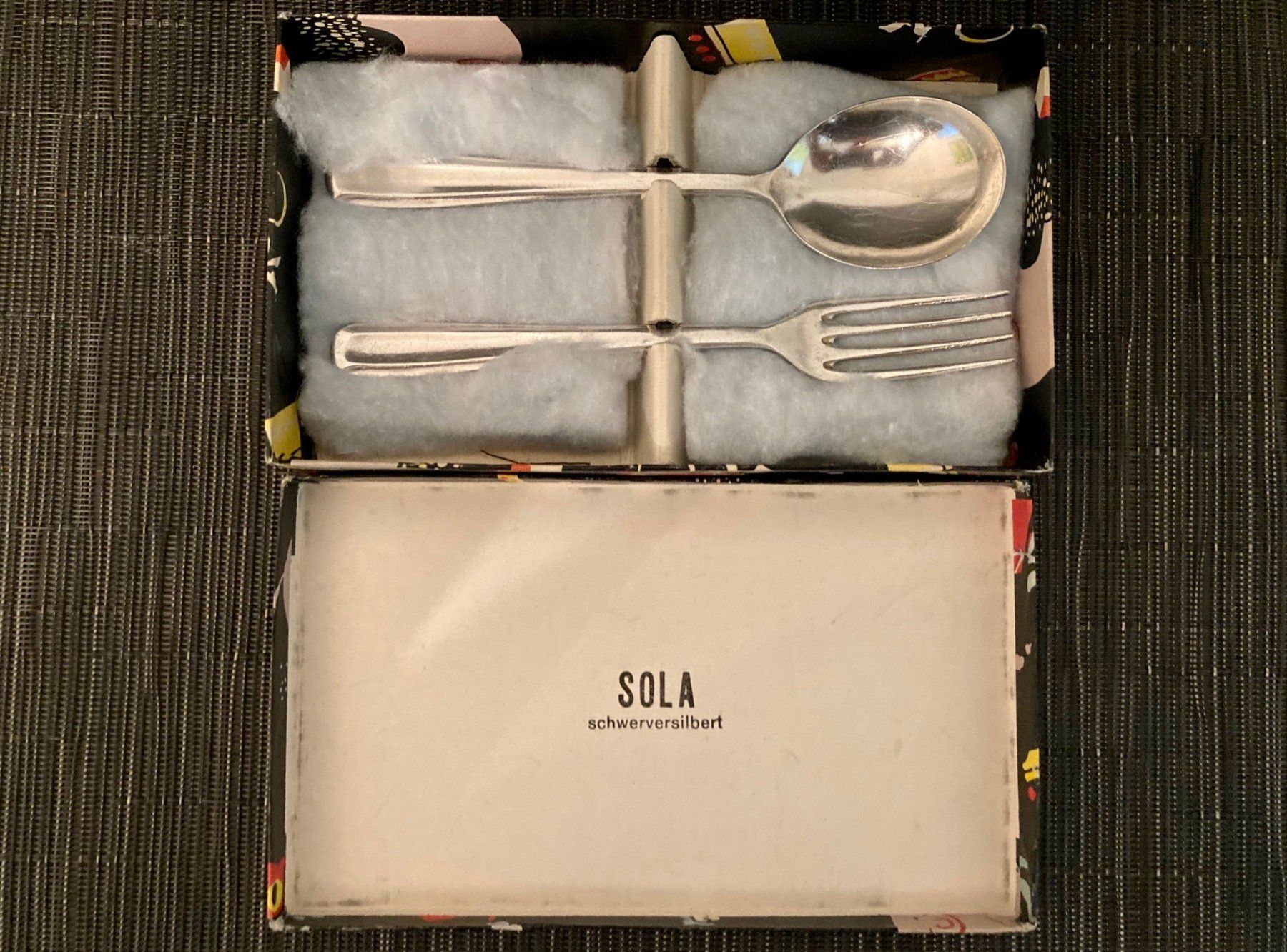 Sola Set di posate: Kinderbesteck Gabel &  Löffel, SOLA, versilbert – Usato da Zürich venduto da cornetto55 4