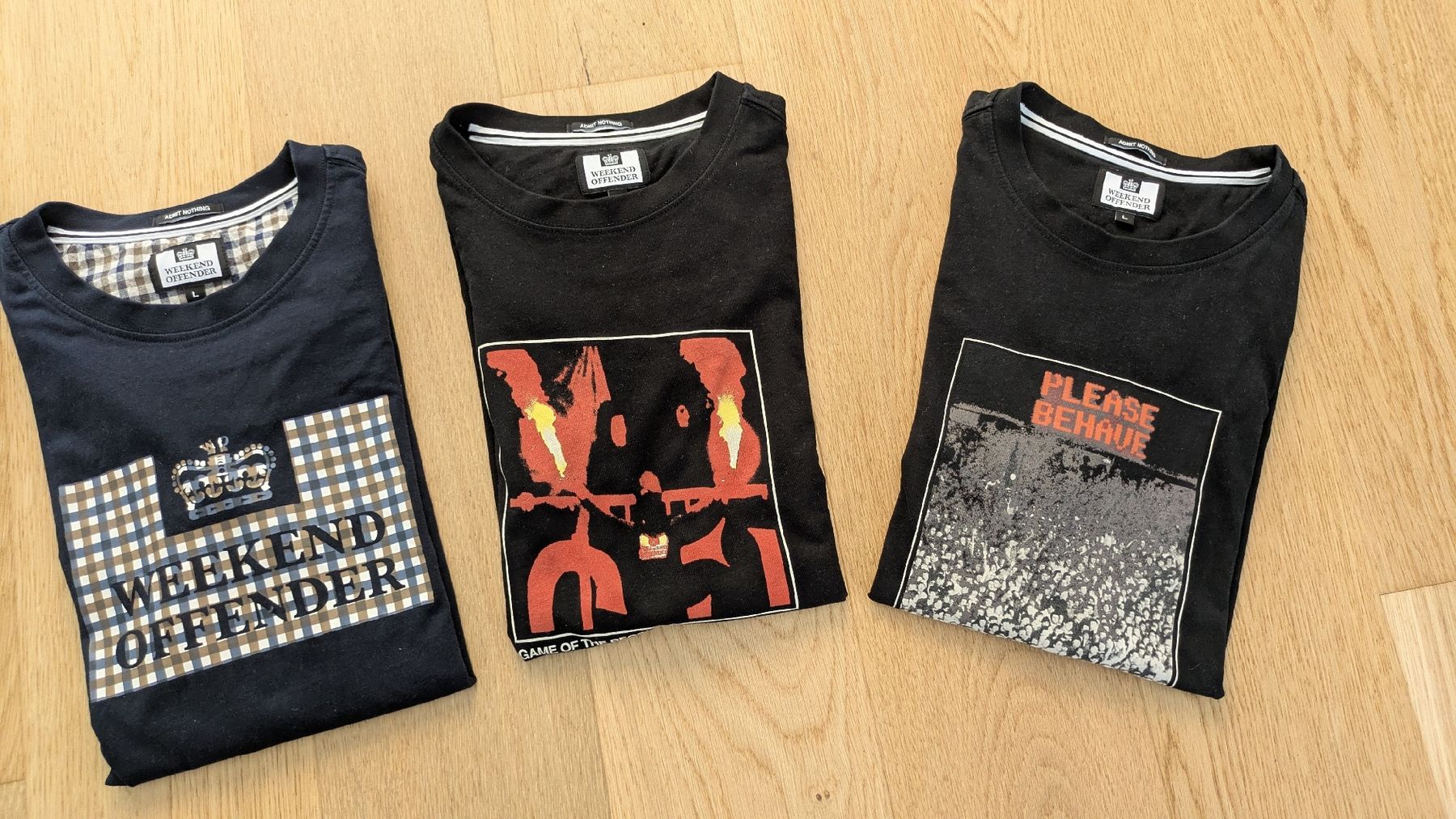 T-shirt: Weekend Offender T-Shirts Grösse L 3er Set NEU – Nuovo (secondo la descrizione) da Ettingen venduto da Gerbera99