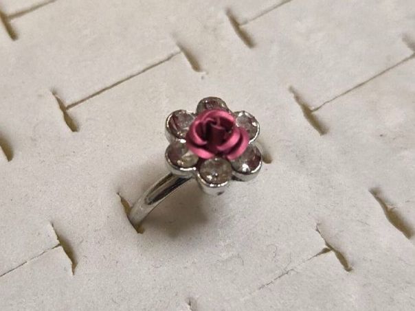 Ringe: Bague fantaisie rose fleur ajustable – Neu (gemäss Beschreibung) aus Territet von Cenh 1