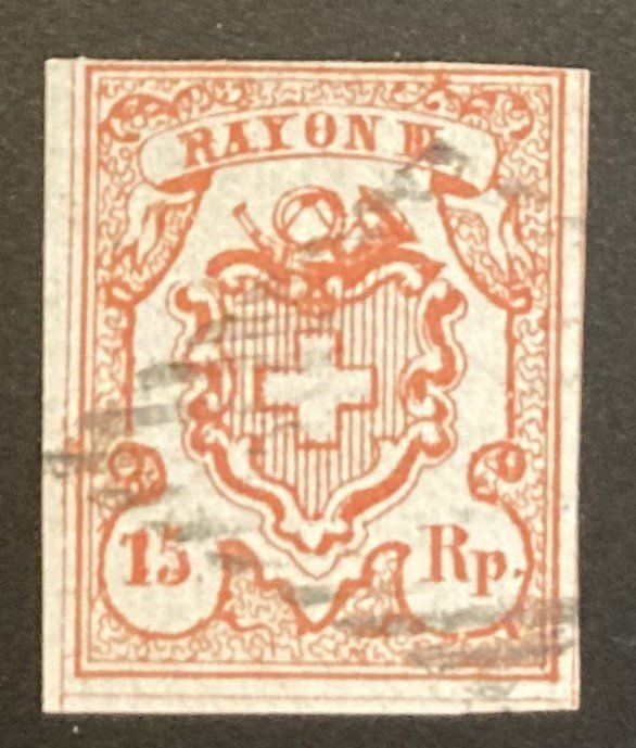 1852, Rayon III Nr. 18, Type 3, mit Attest, SBK 1000Fr. TOP Kaufen