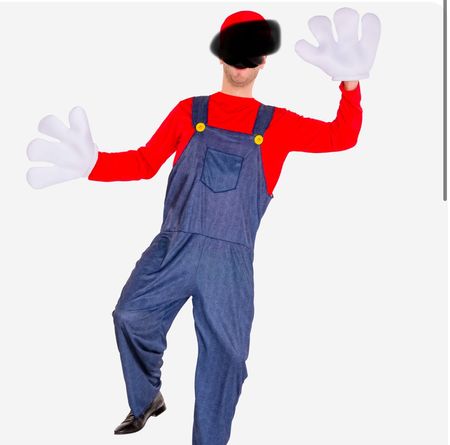 Herrenkostüm super Klempner Mario Grösse M