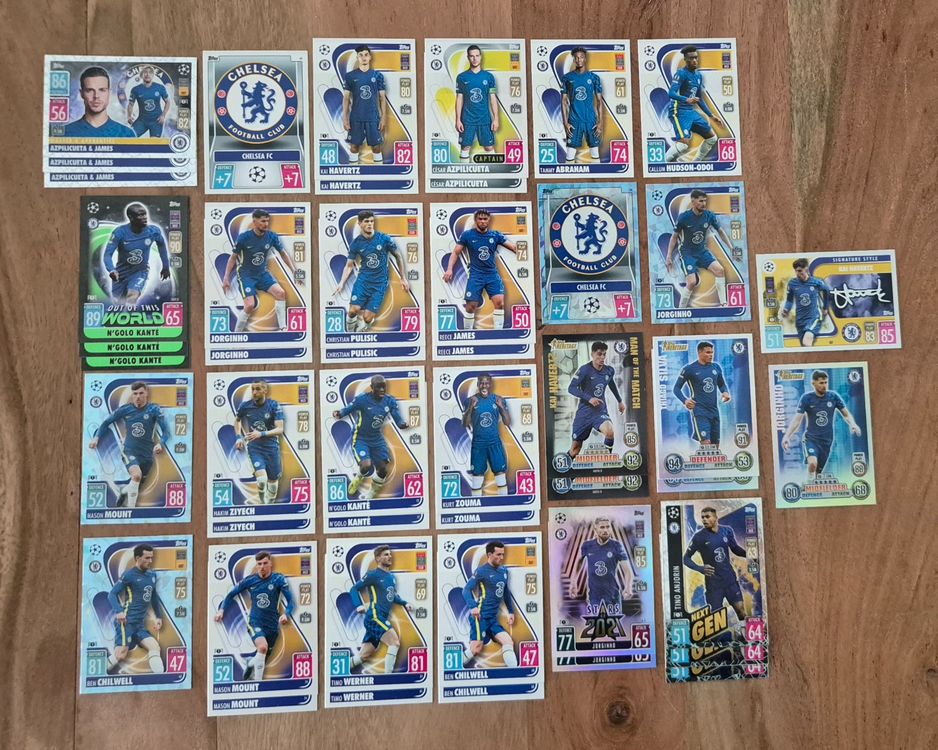 288 Karten von Englische Vereine - Topps Match Attax 1