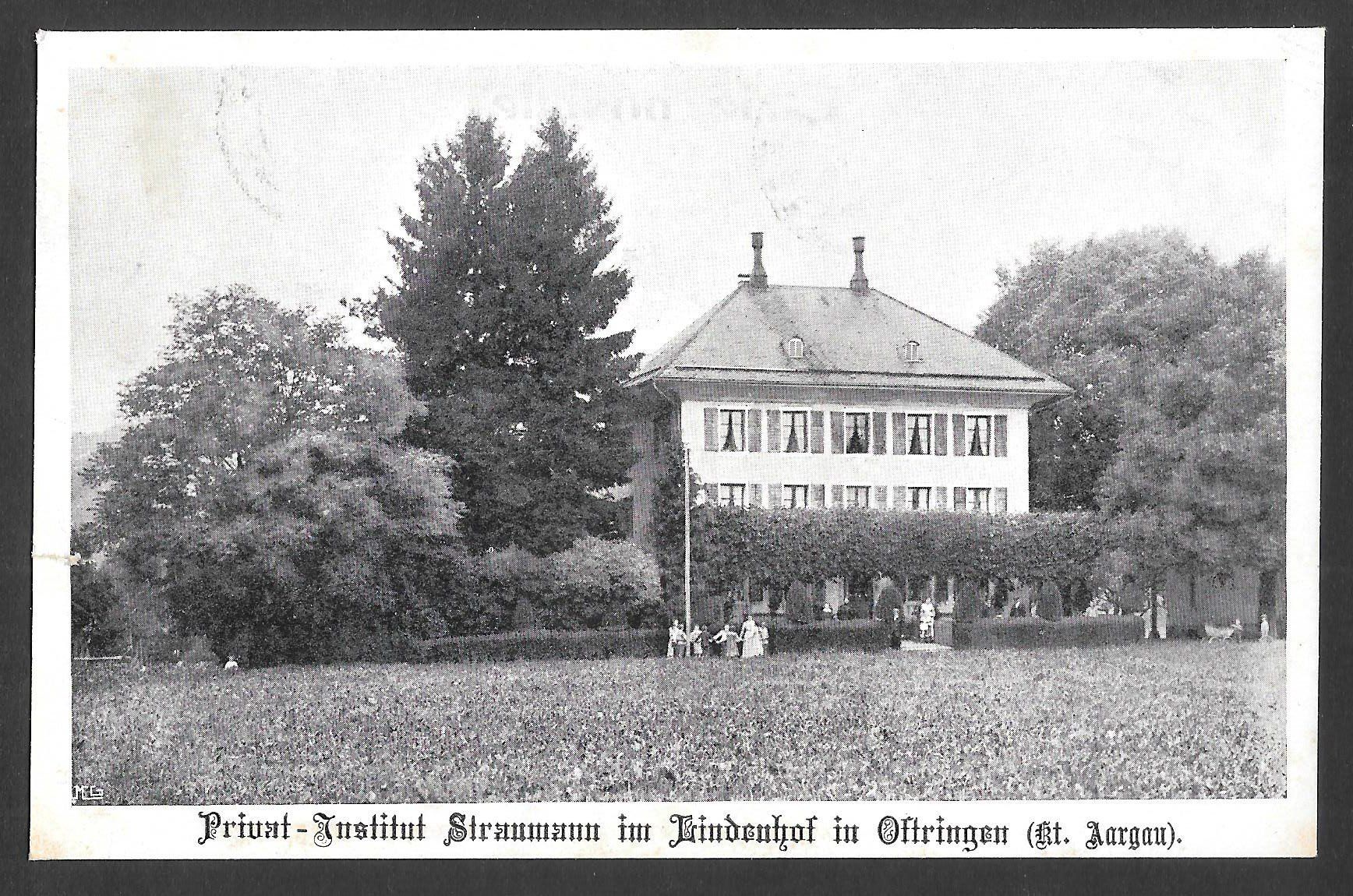 Cartoline postali: Oftringen Privatinstitut Straumann im Lindenhof – Usato da Olten venduto da clotaldi