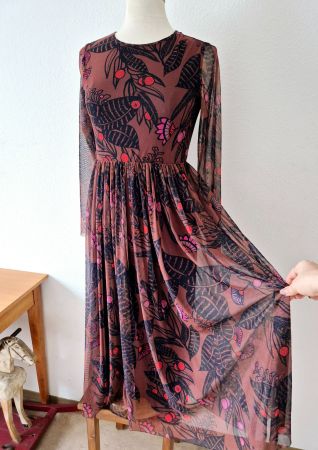 LIEBLINGSSTÜCK KLEID DRESS 36  FLORAL, TOP ZU JACKE BOOTS